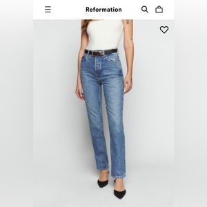 Reformation Cynthia High Rise Straight Jeans